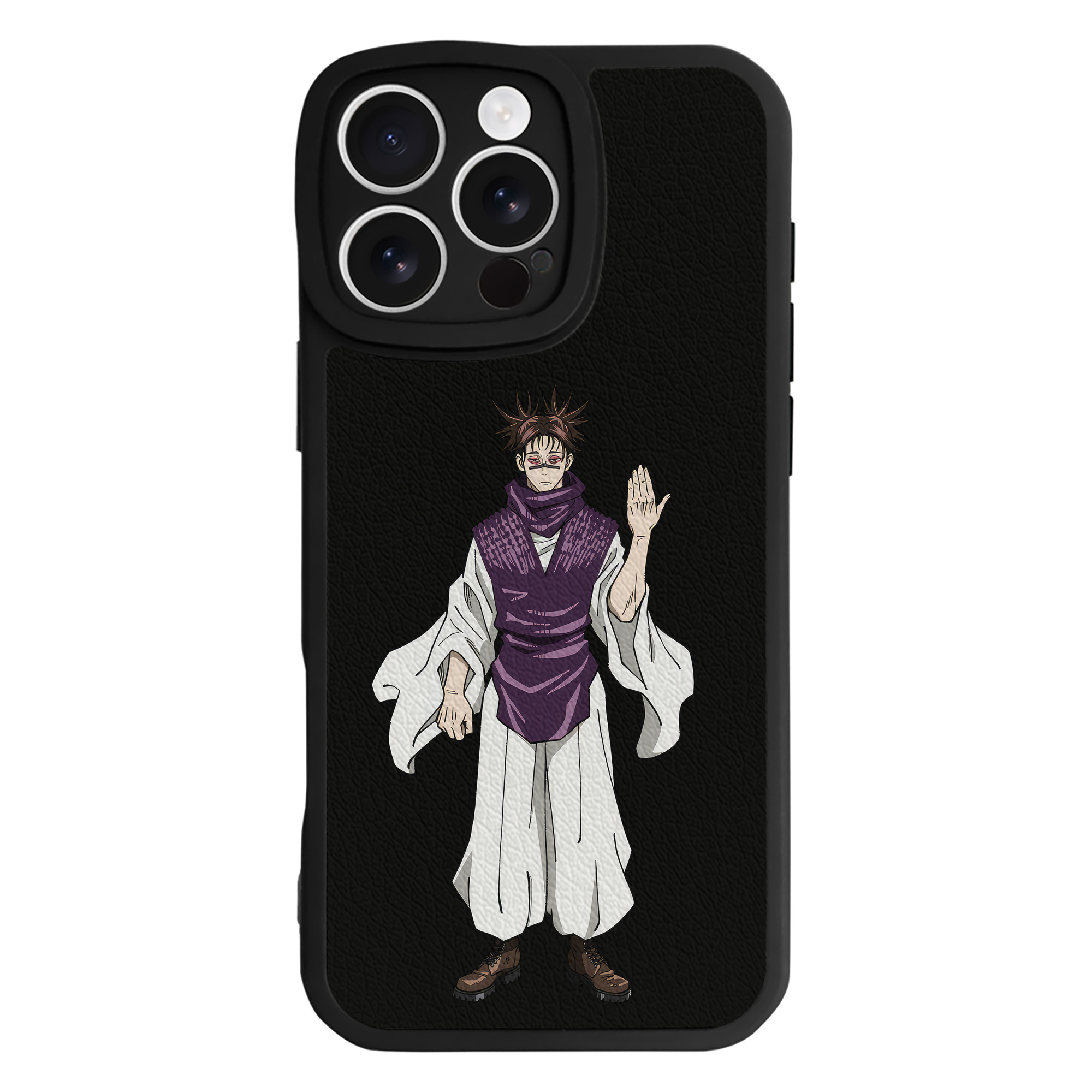 （画像用） 呪術廻戦 Jujutsu Kaisen 【iPhone 16シリーズ対応】シリコンスマホケース（レザー調） 材質：シリコン